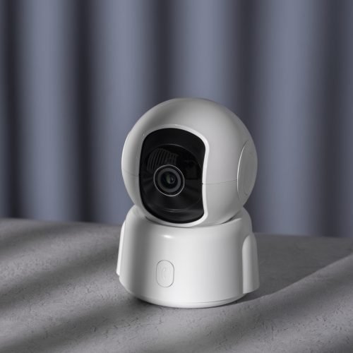 view-round-modern-webcam-with-shadows-background